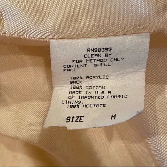 Vintage faux fur swing Coat winter white cream Le Coat by Tissavel France Sz M - Picture 11 of 13